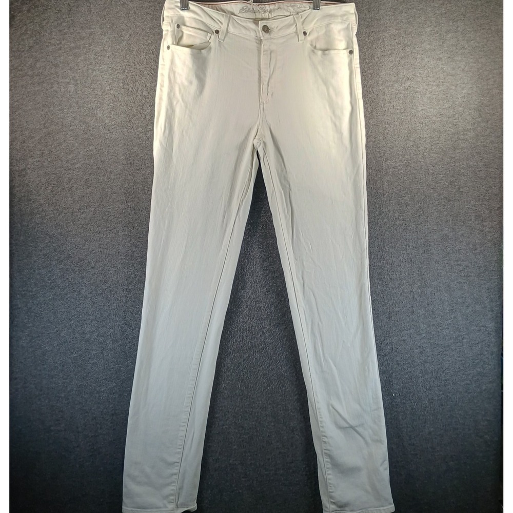 Eddie Bauer Slightly Curvy Straight Leg Jeans Womens 32x34 White